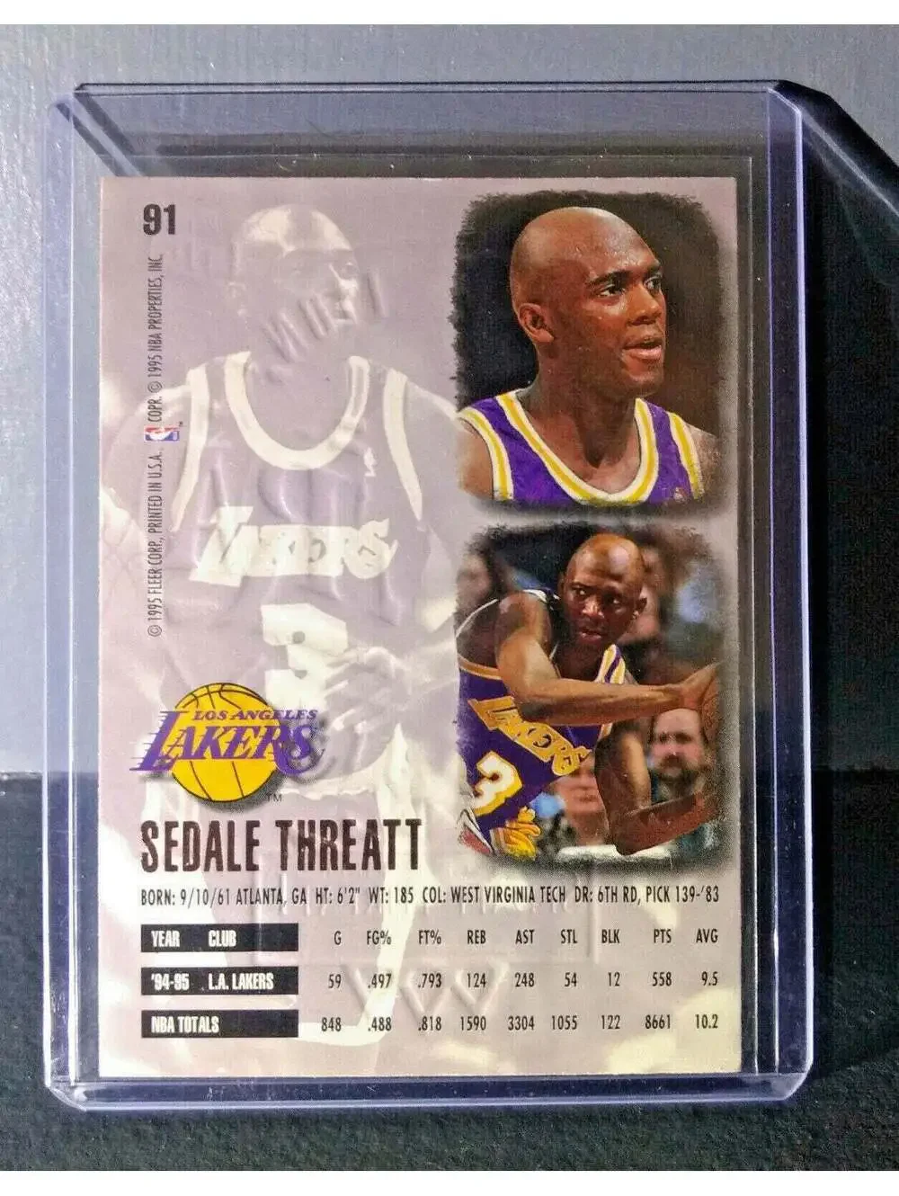 1995-96 Sedale Threatt Fleer Ultra Gold Medallion #91 Basketball Card